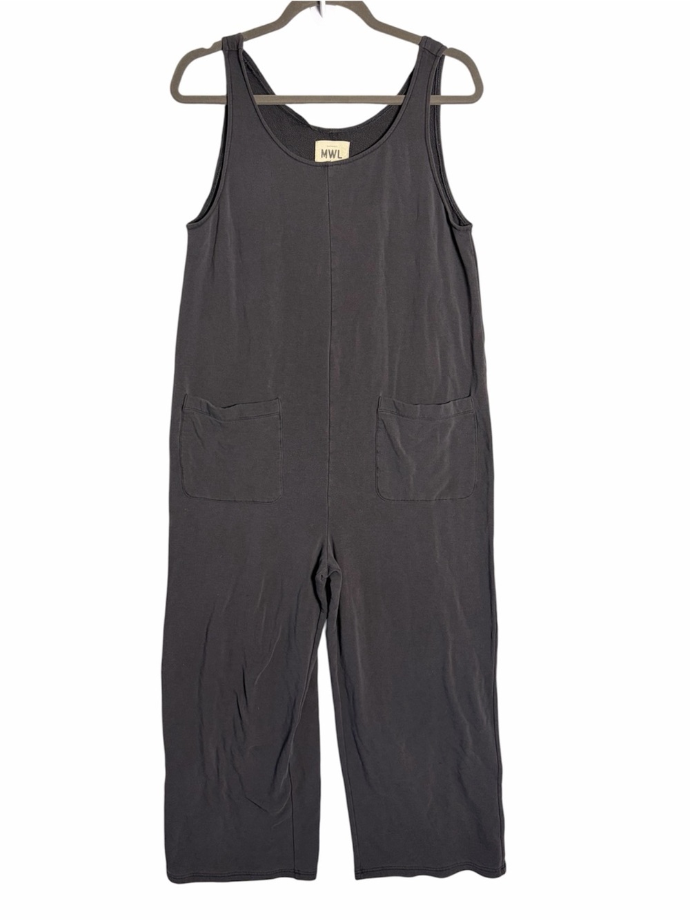 Madewell MWL Superbrushed Pull-On Jumpsuit Charcoal Gray Small